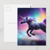 Prachtige Paarse eenhoorn Briefkaart (Voorkant / Achterkant)