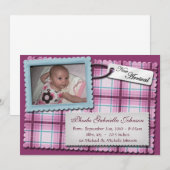 Prachtige Paarse en blauwe aankondigingen over geb (Voorkant / Achterkant)