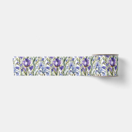 Prachtige paarse en blauwe Iris Satijnen Lint