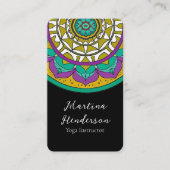 Prachtige Paarse en groene Mandala Visitekaartje (Voorkant)