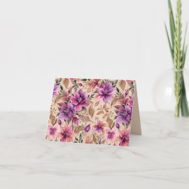 Prachtige paarse en mauve azalea's bedankkaart