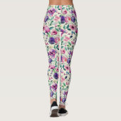 Prachtige Paarse en roze flessenpatronen Leggings (Achterkant)