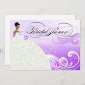 Prachtige Paarse en Witte Luxe Vrijgezellenfeest Kaart (Voorkant / Achterkant)