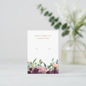 Prachtige Paarse Floral Earring Display Kaart Visitekaartje (Staand voorkant)