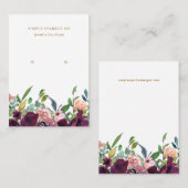 Prachtige Paarse Floral Earring Display Kaart Visitekaartje (Voorkant / Achterkant)