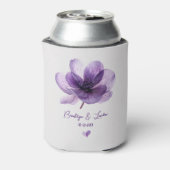 Prachtige Paarse Flower Wedding Koelbox Blikjeskoeler (Blikje Achterkant)