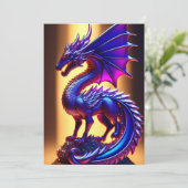 Prachtige Paarse glazen dragoonbeelden Kaart (Staand voorkant)