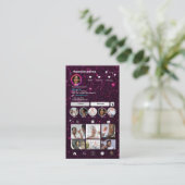 Prachtige Paarse Glitter Instagram QR Code Social Visitekaartje (Staand voorkant)