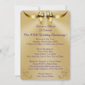 Prachtige paarse, gouden hernieuwingsuitnodigingen kaart (Achterkant)