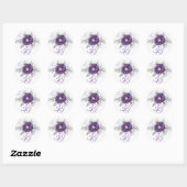 Prachtige Paarse gray Floral Wedding Stickers (Vel)