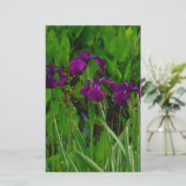 Prachtige Paarse Iris Briefpapier (Staand voorkant)