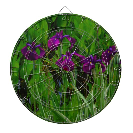 Prachtige Paarse Iris Dartbord (Voorkant)