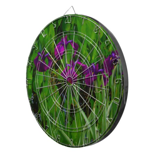 Prachtige Paarse Iris Dartbord (Voorkant Rechts)