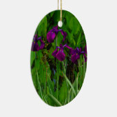 Prachtige Paarse Iris Keramisch Ornament (Rechts)