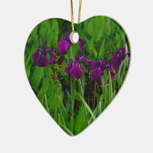 Prachtige Paarse Iris Keramisch Ornament (Links)