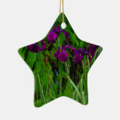 Prachtige Paarse Iris Keramisch Ornament (Rechts)