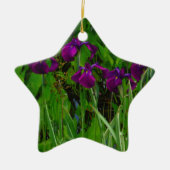 Prachtige Paarse Iris Keramisch Ornament (Voorkant)