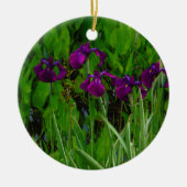 Prachtige Paarse Iris Keramisch Ornament (Voorkant)