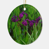 Prachtige Paarse Iris Keramisch Ornament (Links)