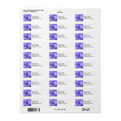 Prachtige Paarse Iris Return Address Avery Label (Full Sheet)