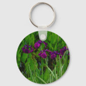 Prachtige Paarse Iris Sleutelhanger (Voorkant)