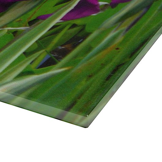 Prachtige Paarse Iris Snijplank (Hoek)