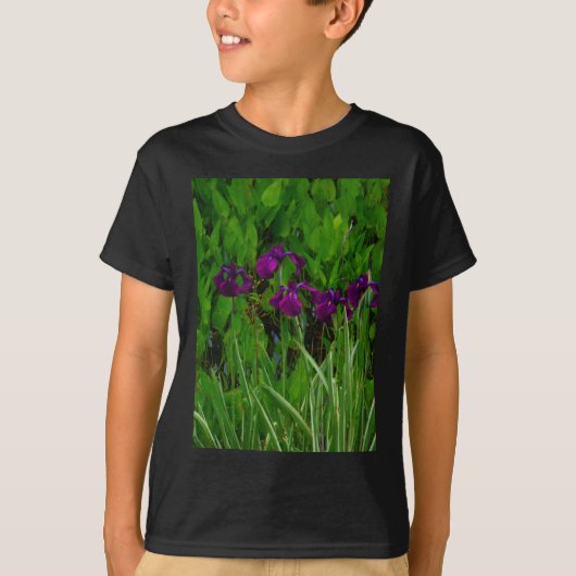 Prachtige Paarse Iris T-shirt (Voorkant)
