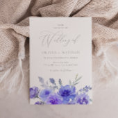 Prachtige Paarse Lavendel Violet Bloemen bruiloft Kaart