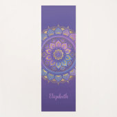 Prachtige Paarse Mandala Pattern Yoga Mat (Voorkant)
