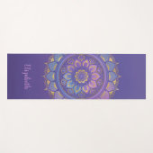 Prachtige Paarse Mandala Pattern Yoga Mat (Voorkant (horizontaal))