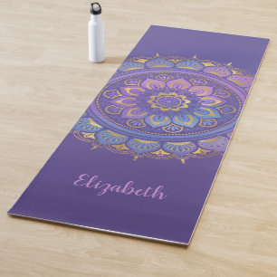 Prachtige Paarse Mandala Pattern Yoga Mat