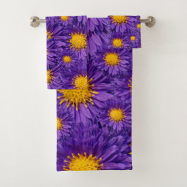 Prachtige Paarse Michaelmas Daisies Bad Handdoek