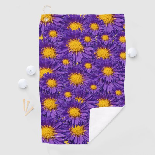 Prachtige Paarse Michaelmas Daisies Golfhanddoek (Insitu)
