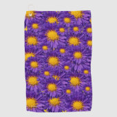 Prachtige Paarse Michaelmas Daisies Golfhanddoek (Voorkant)