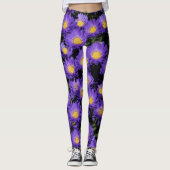 Prachtige Paarse Michaelmas Daisies Leggings (Voorkant)