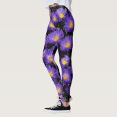 Prachtige Paarse Michaelmas Daisies Leggings (Links)