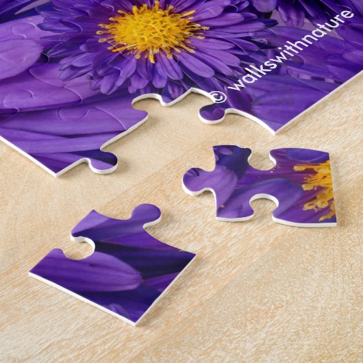 Prachtige Paarse Michaelmas Daisies Legpuzzel (Zijkant)