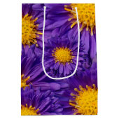 Prachtige Paarse Michaelmas Daisies Medium Cadeauzakje (Achterkant)