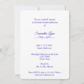 Prachtige Paarse neon, sterren, zoete 16 uitnodigi Kaart (Achterkant)