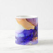 Prachtige Paarse Oranje aangepaste naam Koffiemok (Center)