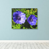 Prachtige Paarse papaver met platte Prints van Can (Insitu (Houten vloer))
