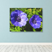 Prachtige Paarse papaver met platte Prints van Can (Insitu (Houten vloer))