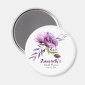 Prachtige Paarse papavers Vrijgezellenfeest Magneet (Voorkant / Achterkant)