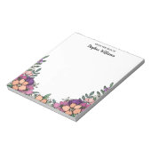 Prachtige Paarse perzik bloemen van het bureau van Notitieblok (Linkerzijde)