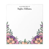 Prachtige Paarse perzik bloemen van het bureau van Notitieblok (Voorkant)