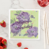 Prachtige paarse rozen met een beetje roze servet (Insitu)