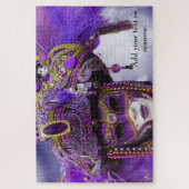 Prachtige Paarse Venetië Festival Mask uit Italië, Legpuzzel (Verticaal)