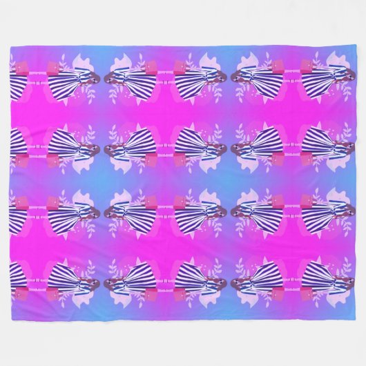 Prachtige paarse vrouwen in moderne kleding fleece deken (Voorkant (Horizontaal))