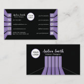 Prachtige Paarse zwarte sociale medialictogrammen  Visitekaartje (Voorkant / Achterkant)