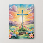 Prachtige paas Waterverf kunst Button (Voorkant)